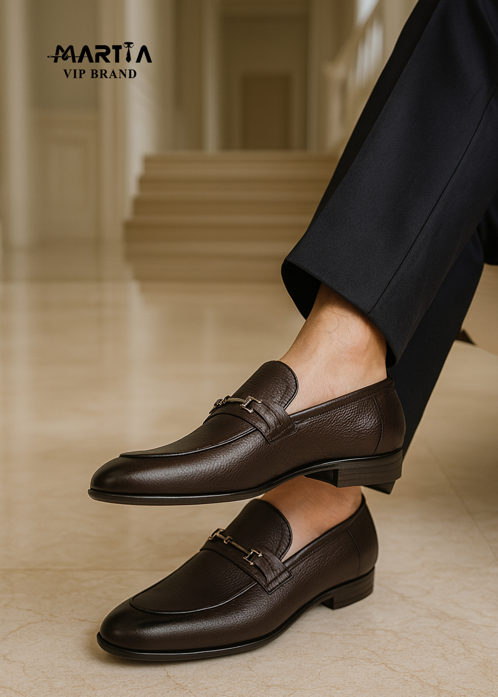 کفش تمام چرم Loafer کد 5640