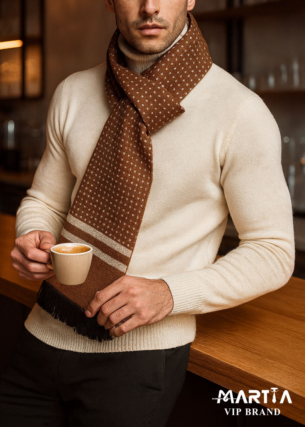 شال پشمی طرحدار