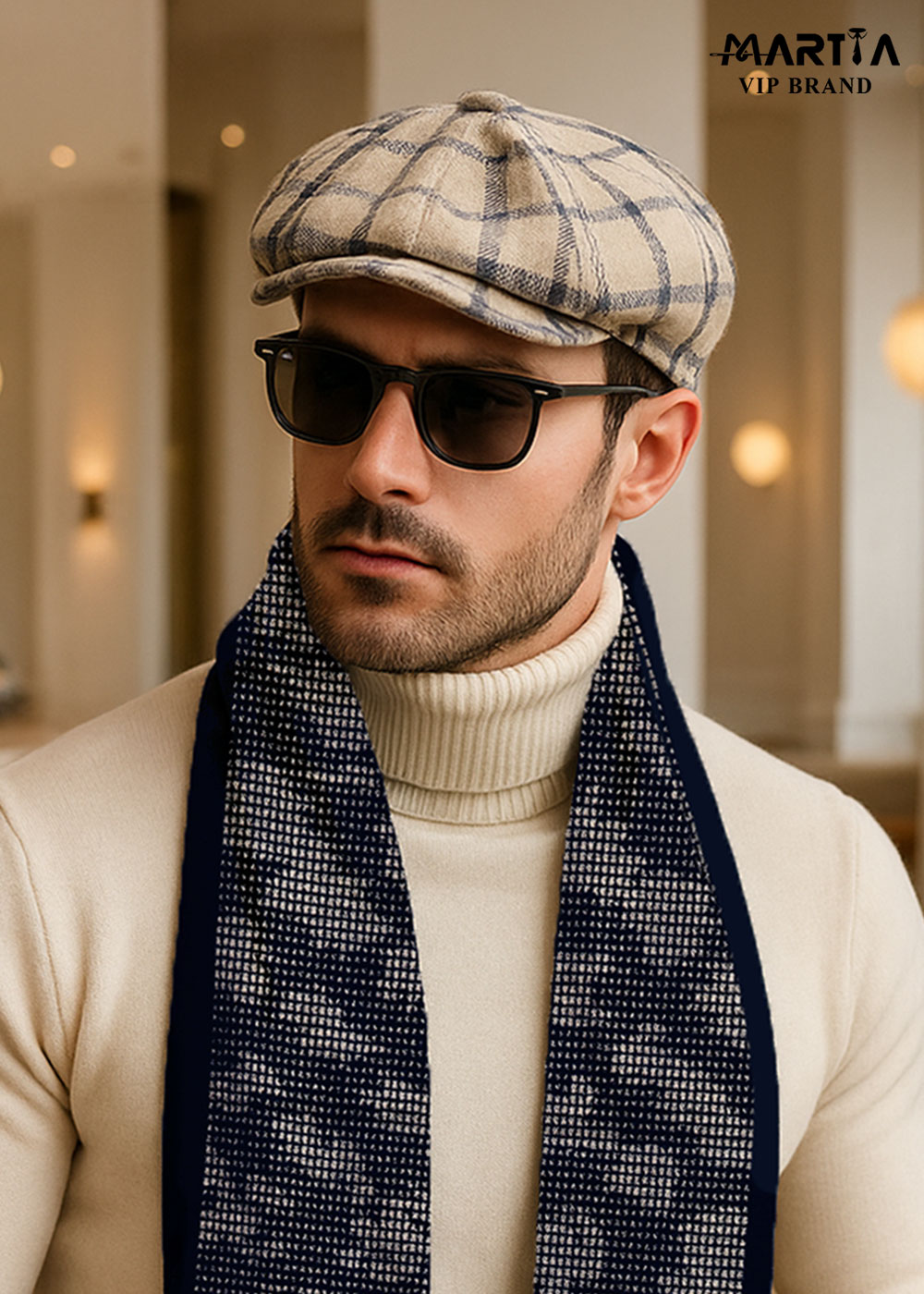 کلاه پشمی چهارخانه