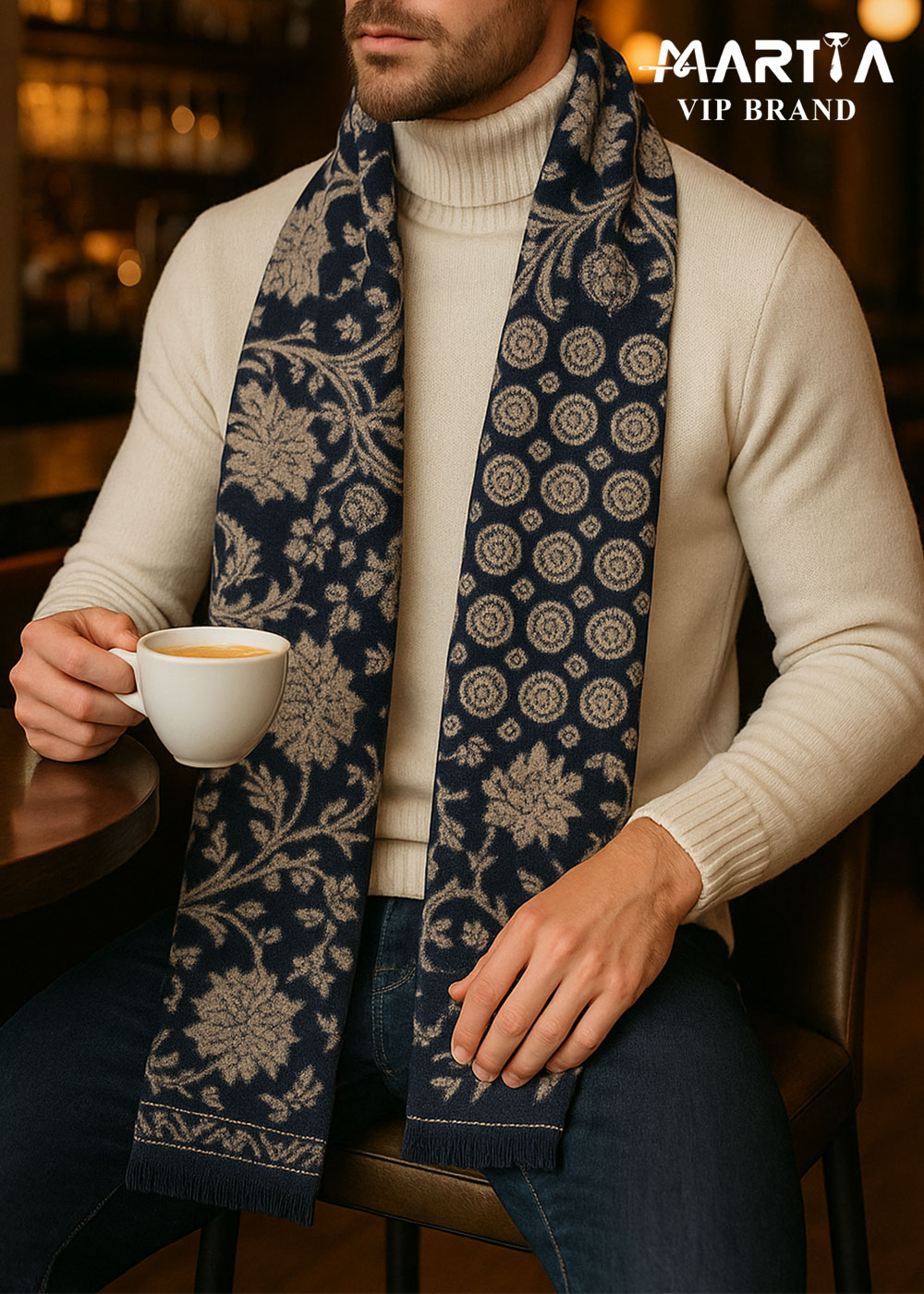 شال پشمی طرحدار