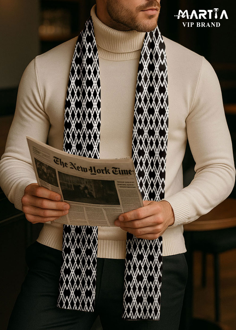 شال پشمی طرحدار