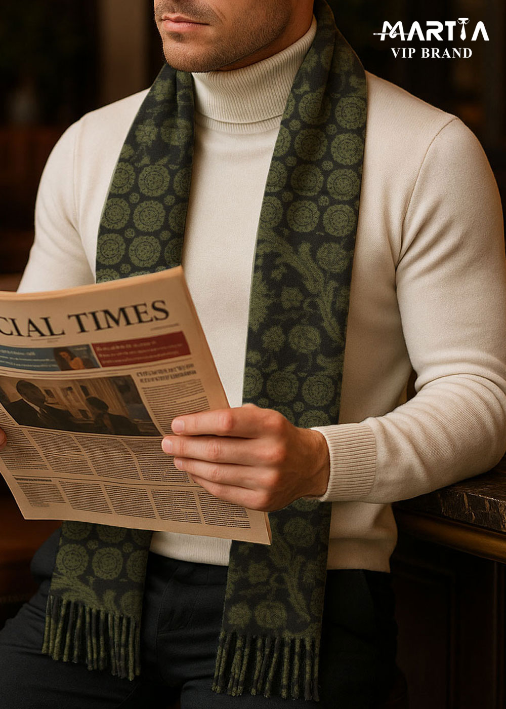 شال پشمی طرحدار