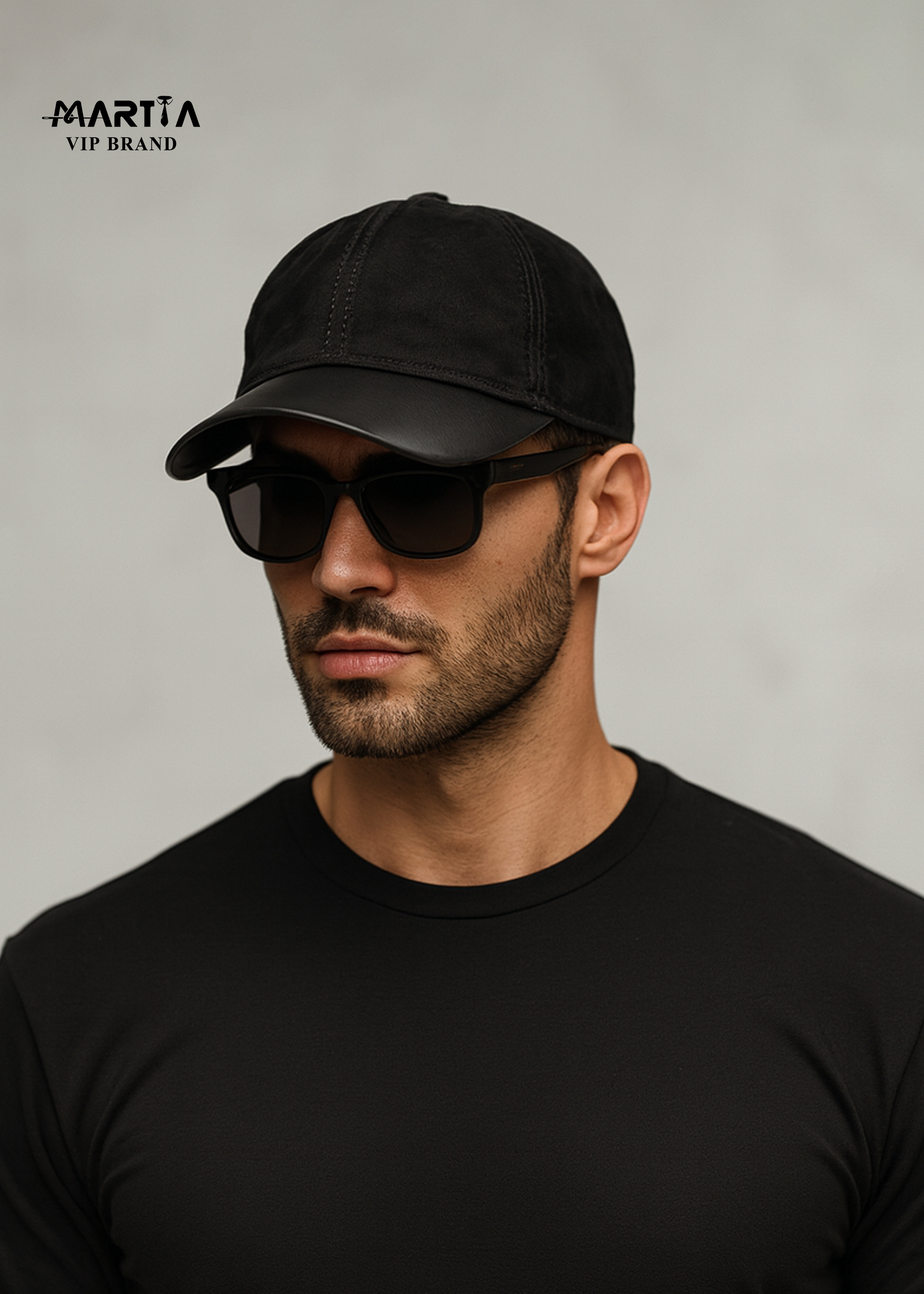 کلاه رویه چرم جیر با نقاب چرم طبیعی