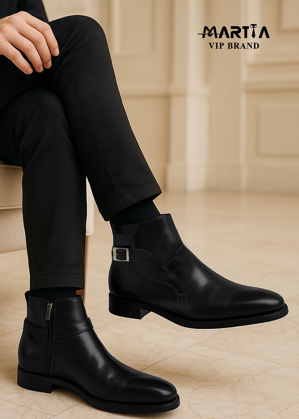 بوت تمام چرم بوفالو و زیره ایتالیایی کد 16