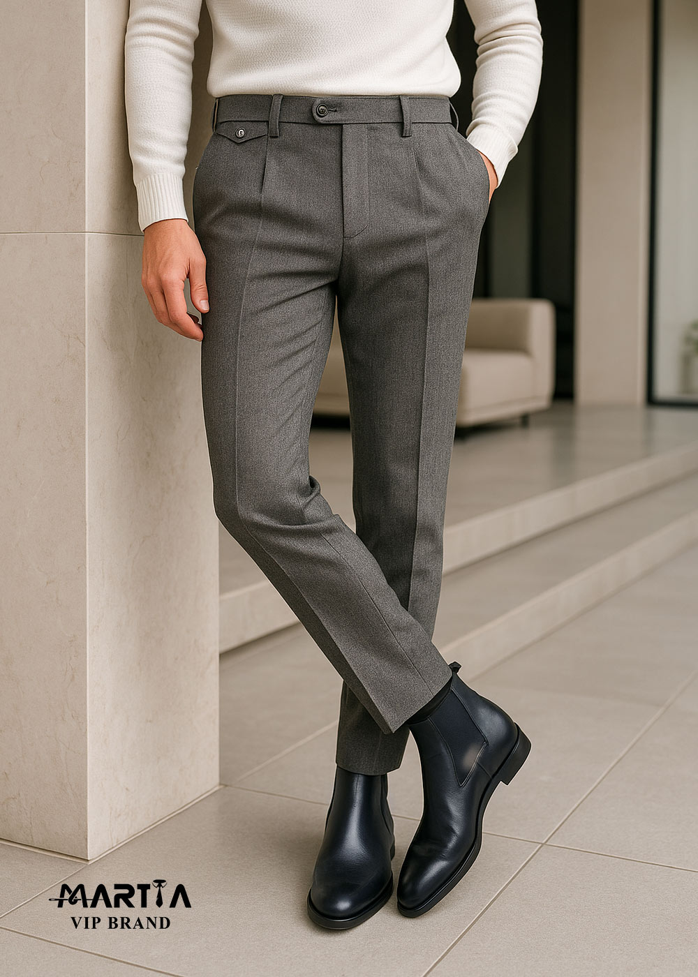 شلوار پارچه پشمی کد 43