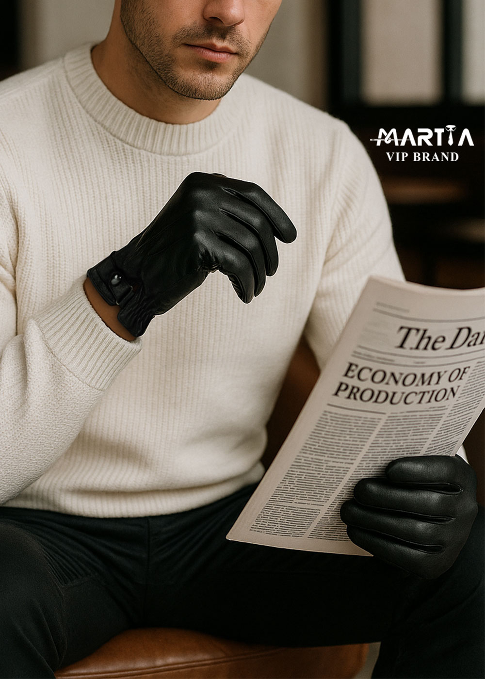 دستکش چرم طبیعی کد 5