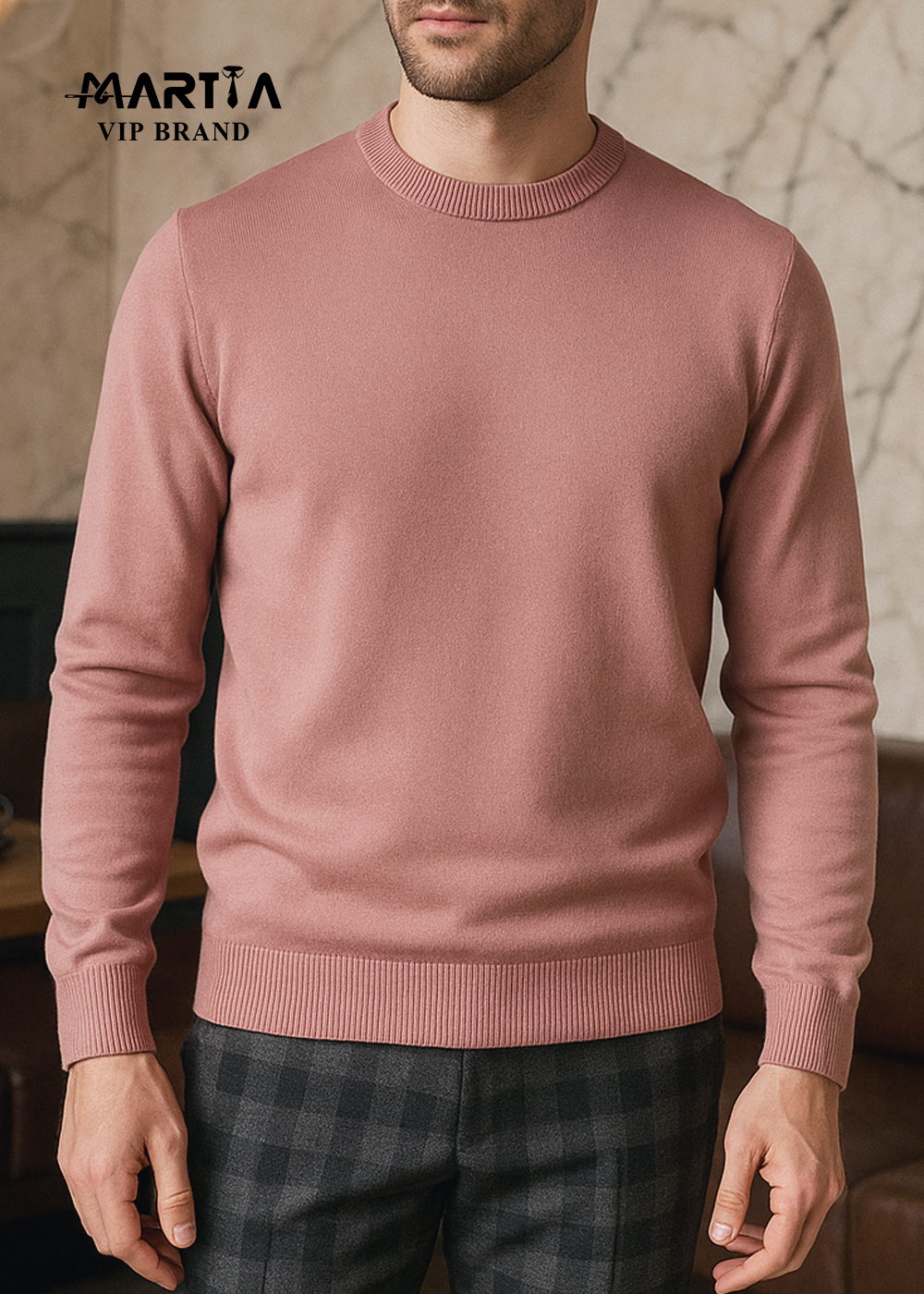 بافت یقه گرد نخ پشمی ایتالیایی کد 93