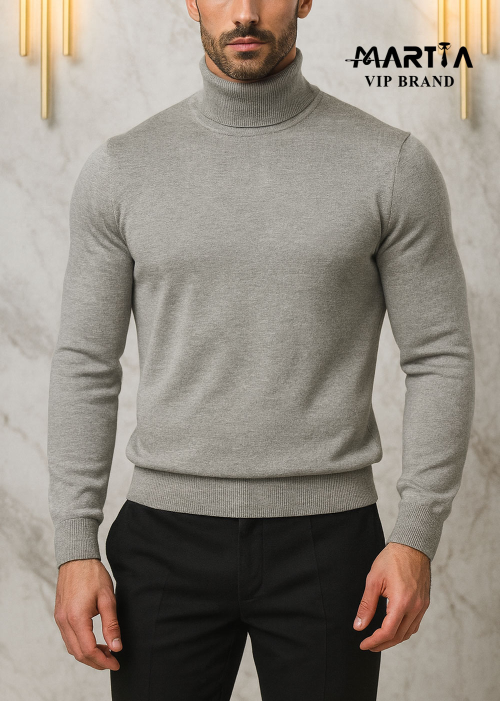 بافت یقه اسکی نخ پنبه کد 44