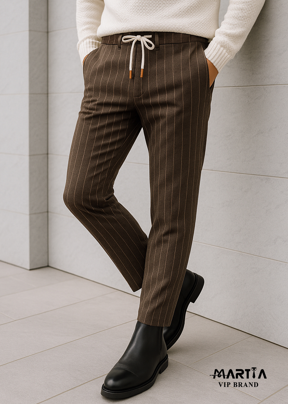 شلوار کمر کش دیپلمات wool پارچه ايتاليايى