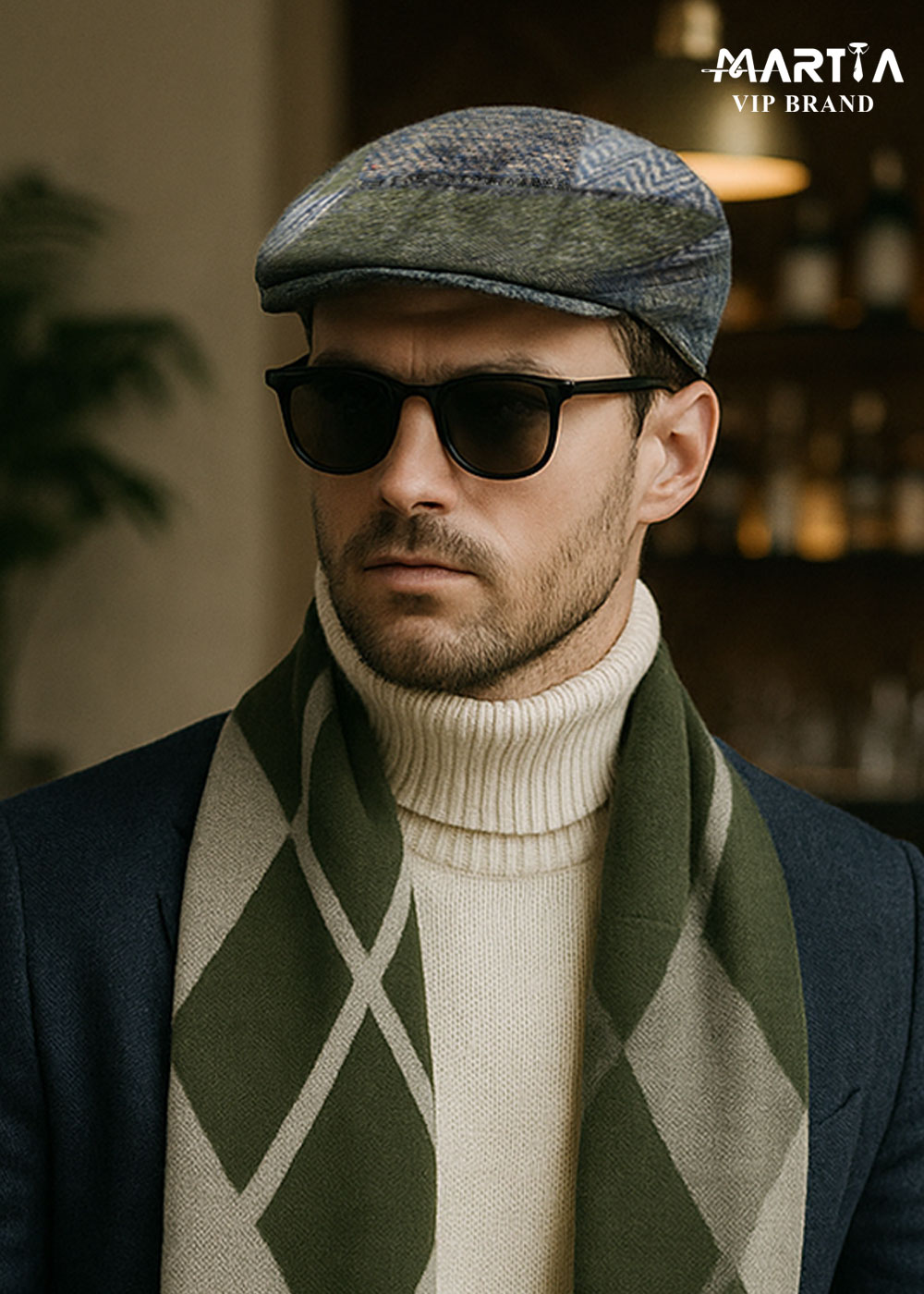 کلاه پشمی چهارخانه