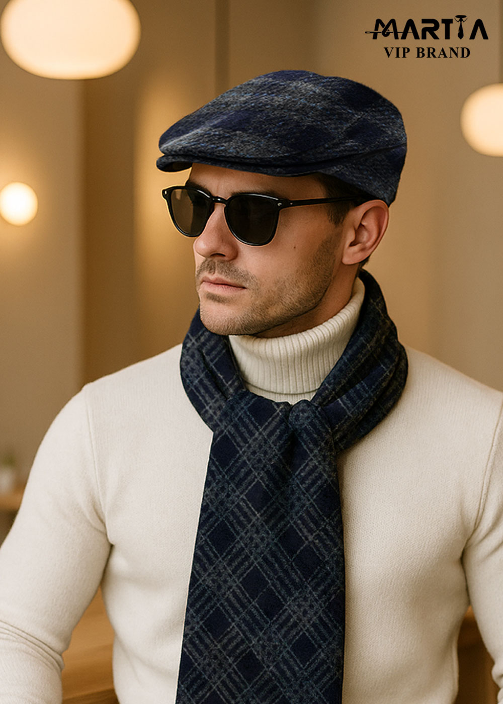 کلاه پشمی چهارخانه