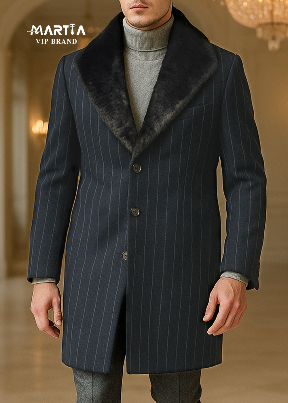 پالتو دیپلمات پارچه صد درصد پشم طبیعی