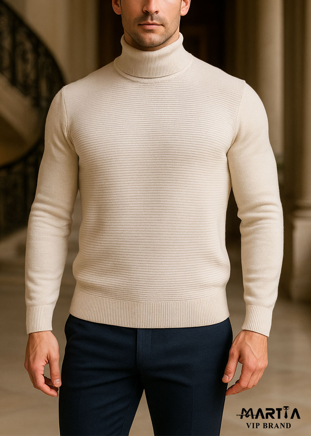 بافت یقه اسکی طرحدار کد 35