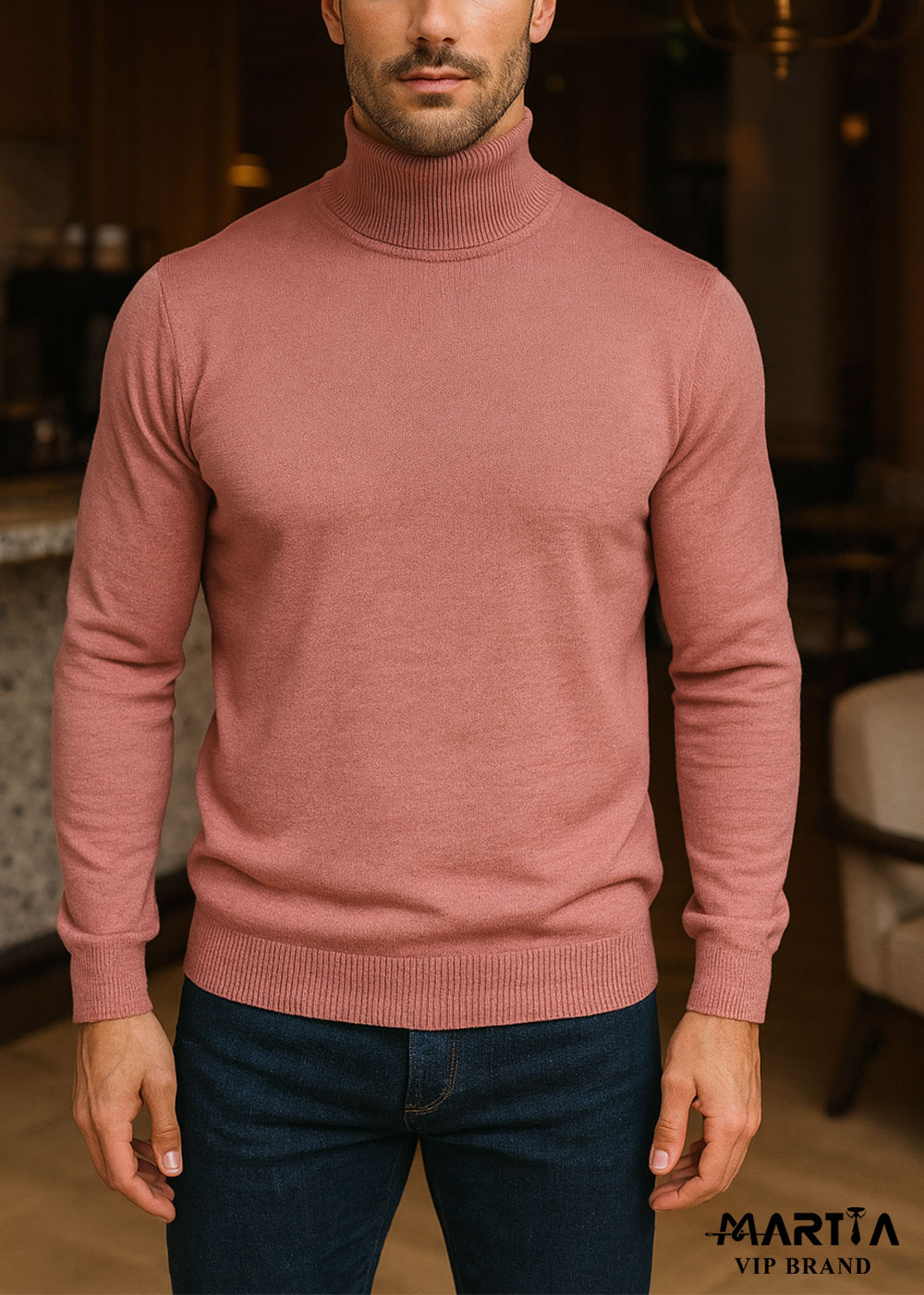 بافت یقه اسکی نخ پشمی ایتالیایی کد 121