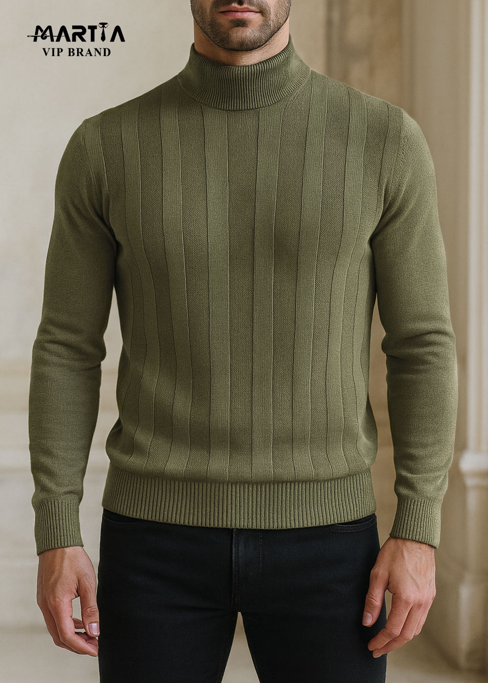 بافت یقه 5 سانت نخ پشمی ایتالیایی کد 223