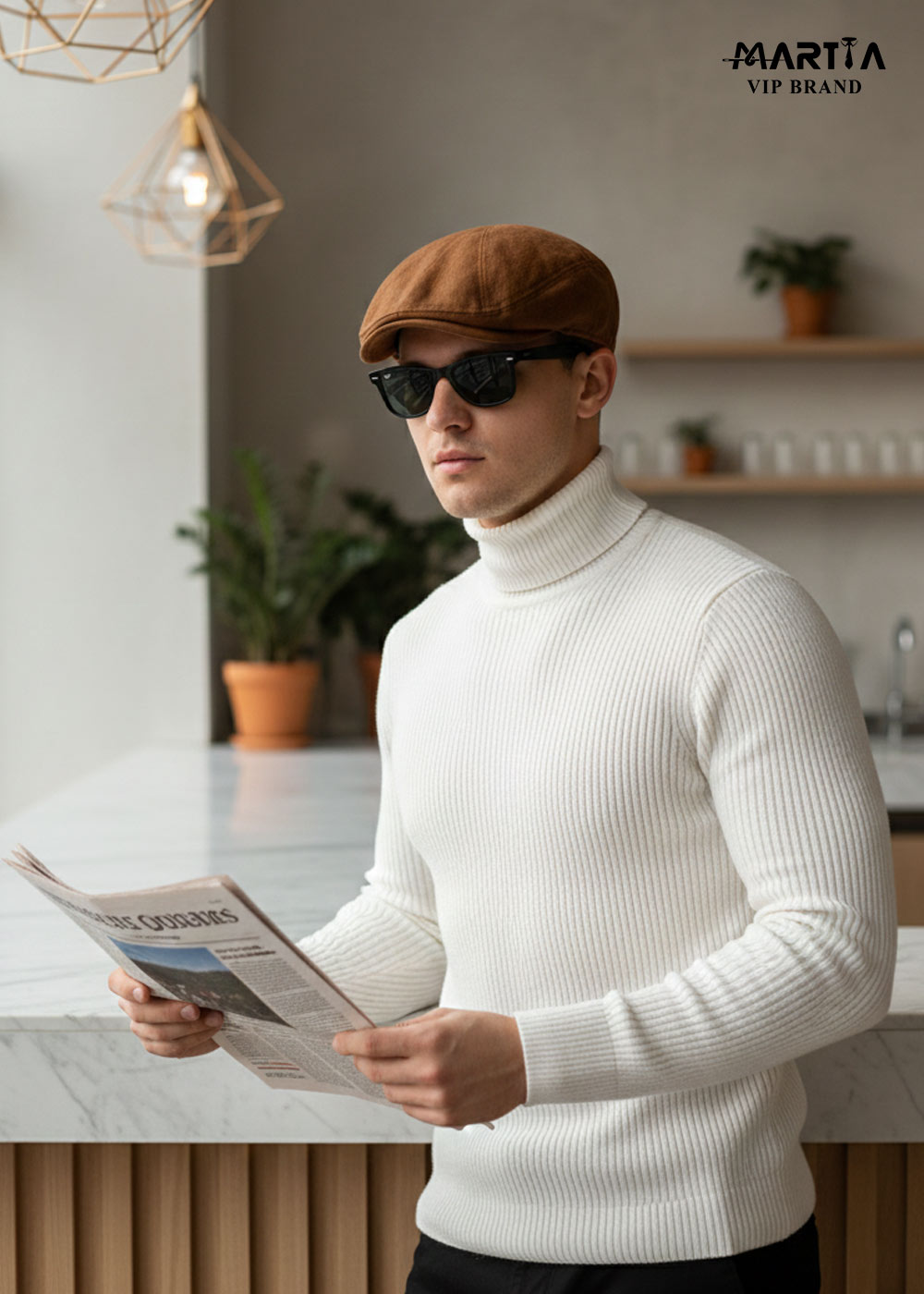 کلاه کتان قهوه ای