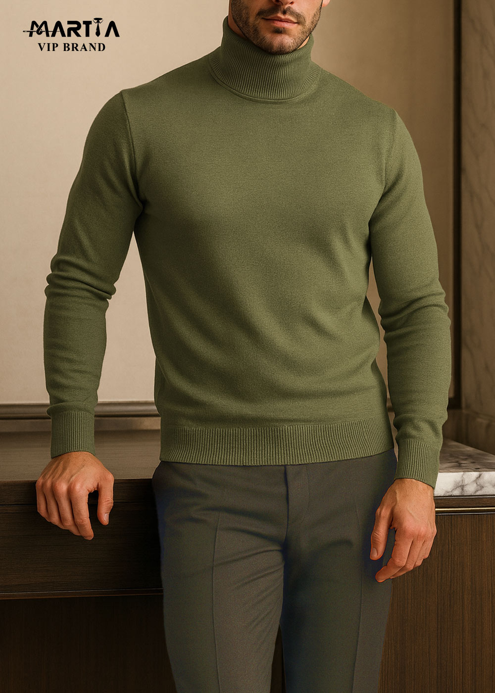 بافت یقه اسکی نخ پشمی ایتالیایی کد 189