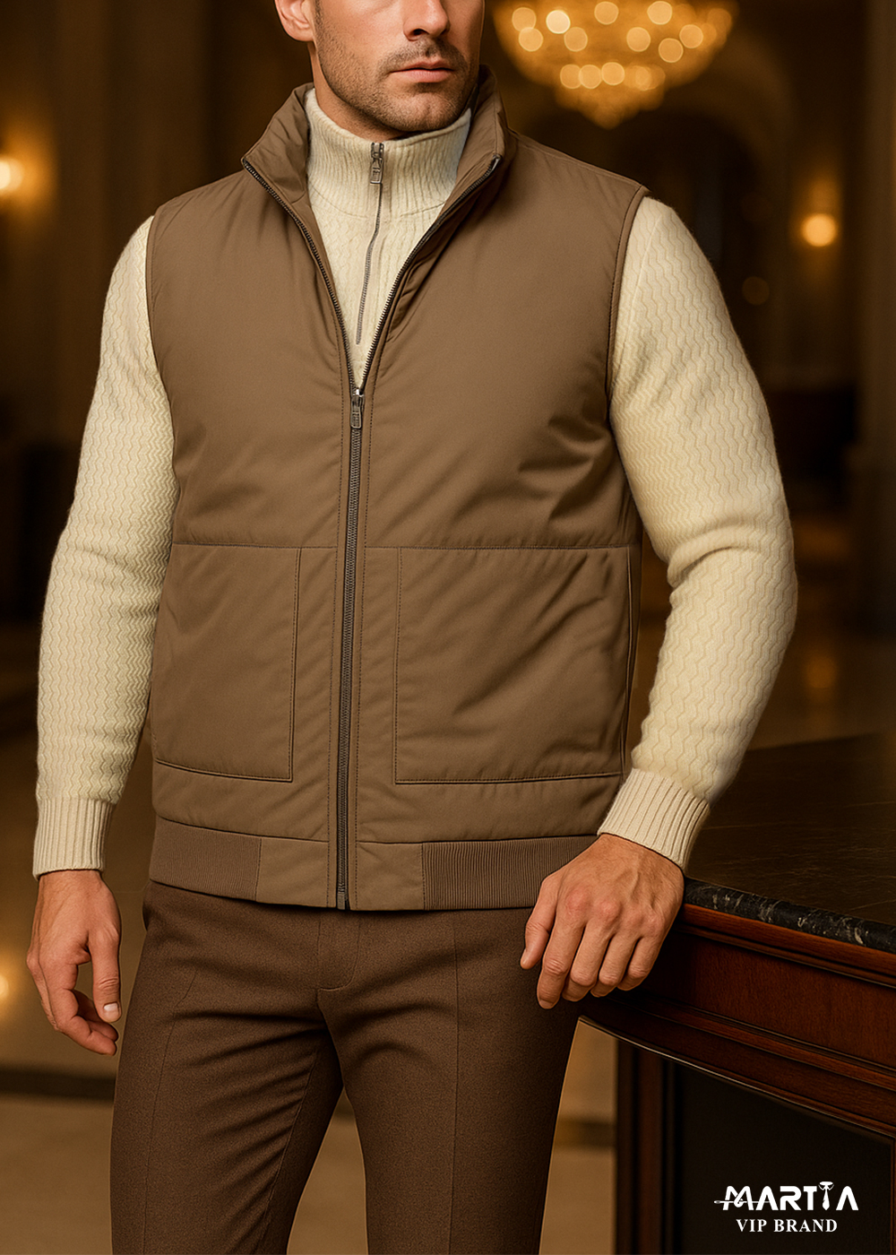 پافر پارچه شمعی یقه کشباف کد 24