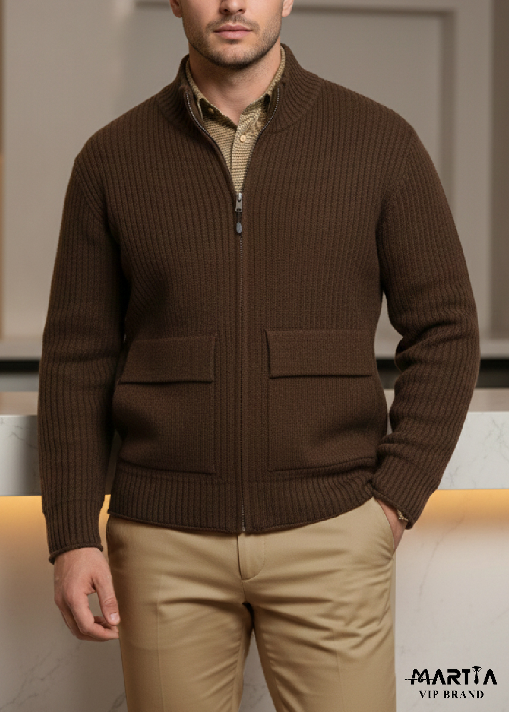 ژاکت یقه هفت سانت کد 66