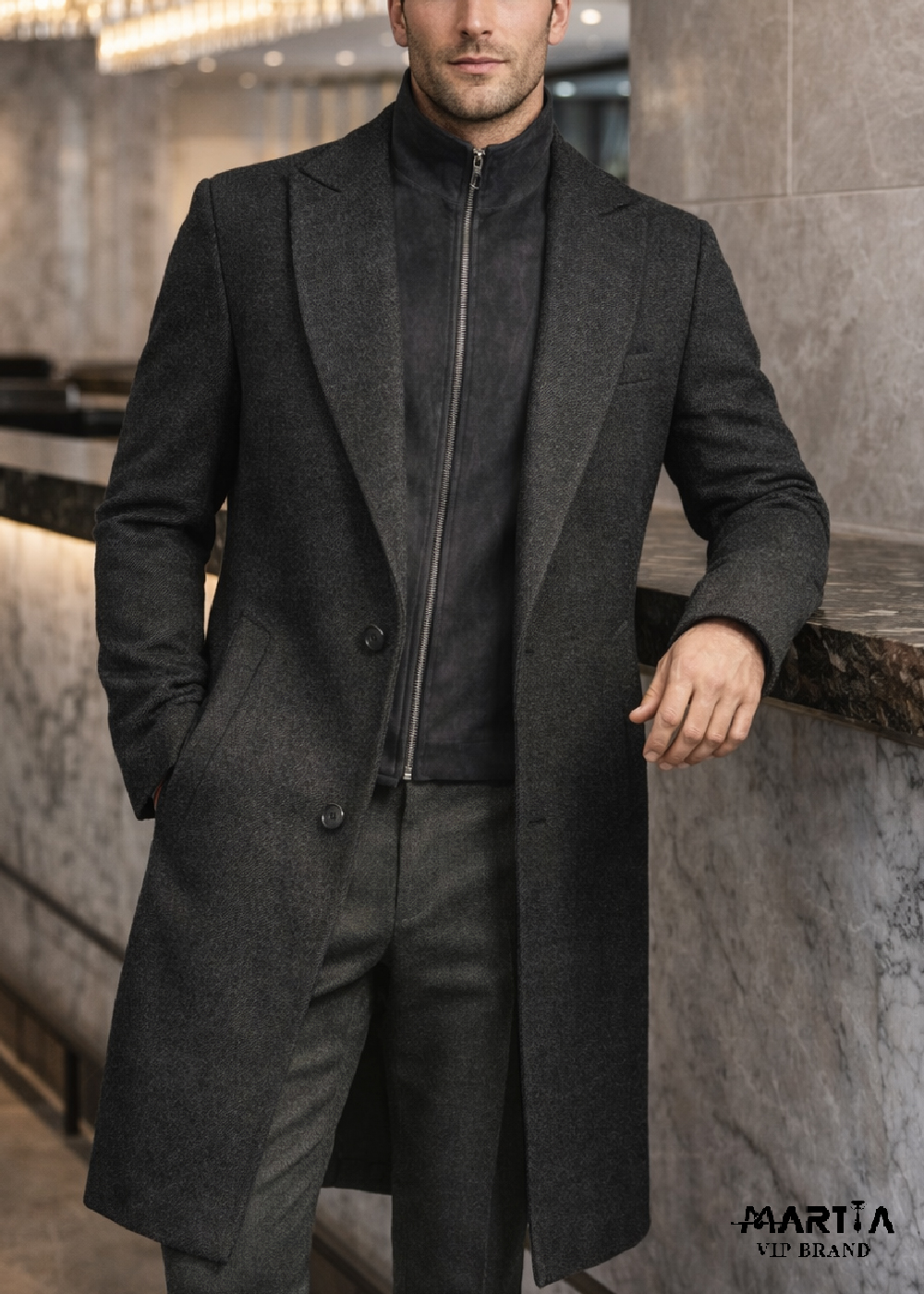 پالتو پارچه کشمیر Loropiana ایتالیایی با لاینر جداشونده