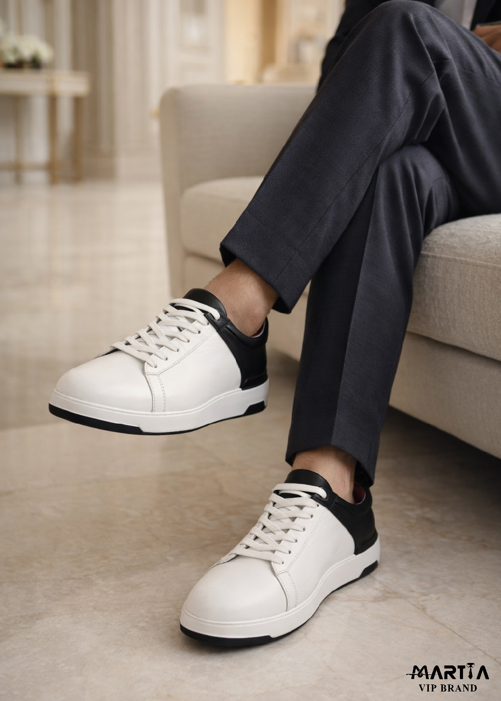 کفش چرم طبیعی کد 8005