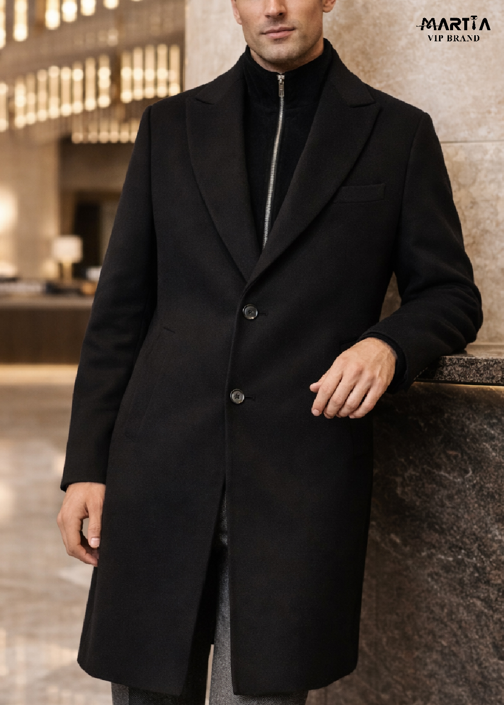 پالتو پارچه کشمیر ایتالیایی از کمپانی لوروپیانا با لاینر جداشونده