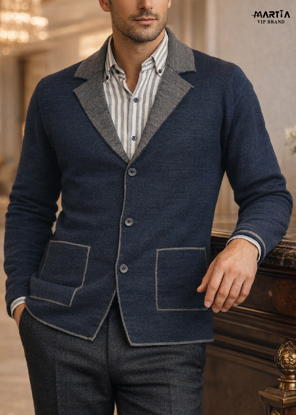 ژاکت یقه انگلیسی کد 58