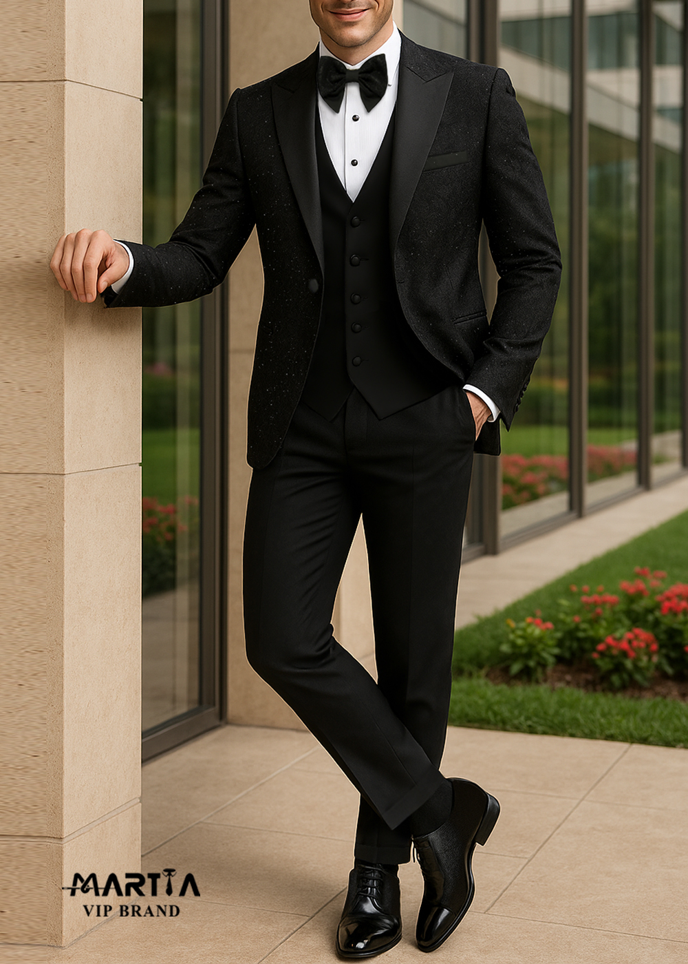 کت شلوار یقه کنت ساتن