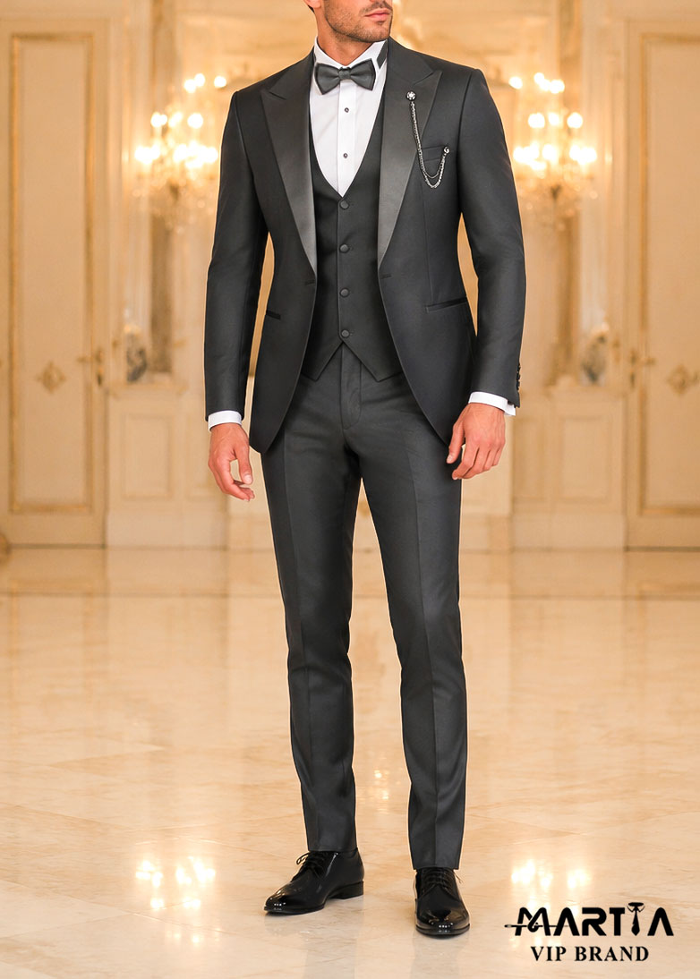 کت شلوار دامادی تاکسیدو پارچه Wool ایتالیایی Vitale barberis