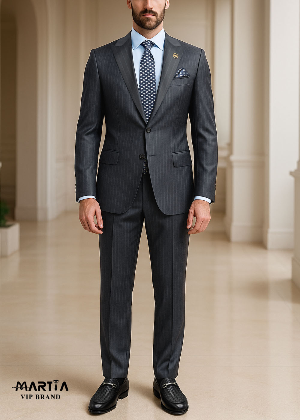 کت شلوار دبل برست پارچه WOOL ایتالیایی کد61