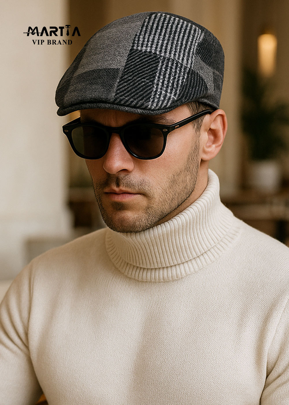 کلاه پشمی چهارخانه